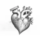 heart and lily tattoo design idea