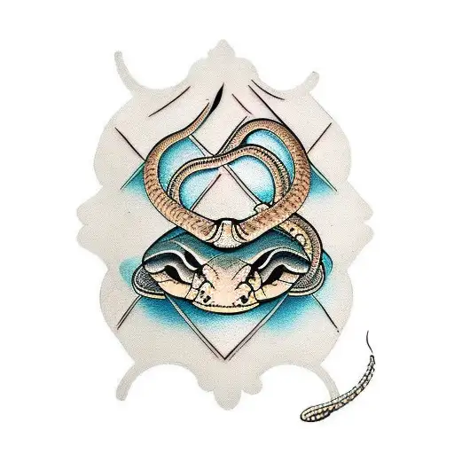 Rattle snake wrist warp  tattoo design idea