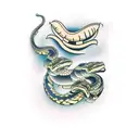 Rattle snake wrist warp  tattoo design idea