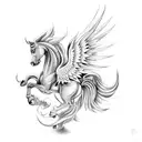 Pegasus  tattoo design idea