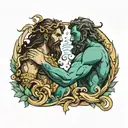 Zeus and Poseidon tattoo design idea