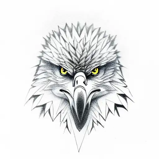 Sketch &ldquo;Eagle-wolf&rdquo; Tattoo Idea - BlackInk AI