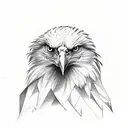 eagle-wolf combination tattoo design idea