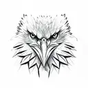 eagle-wolf combination tattoo design idea