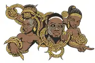 text: “White slave African master“ tattoo design idea