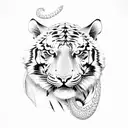 Tiger dragon tattoo design idea