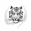 Tiger dragon tattoo design idea