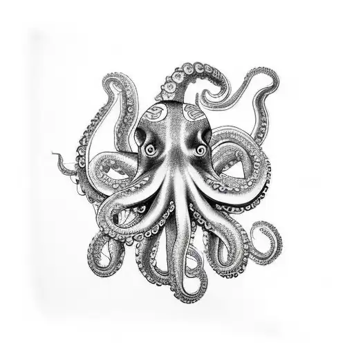 octopus sleeve  tattoo design idea