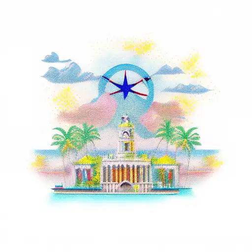 cuba island freedom  tattoo design idea