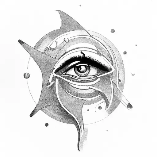 Mechanical eye of Horus tattoo design idea