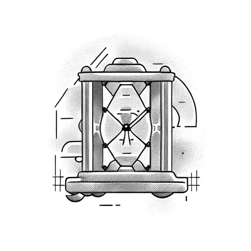 Ancient time machine tattoo design idea