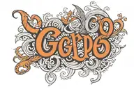 agape text 'IGY6' us tattoo design idea