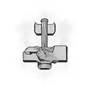 Abstract representation of a hammer and sickle tattoo design idea