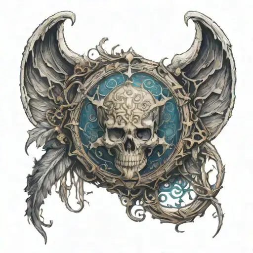 Elden ring, fantasy themed tattoo tattoo design idea