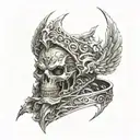 Elden ring, fantasy themed tattoo tattoo design idea