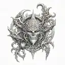 Elden ring, fantasy themed tattoo tattoo design idea