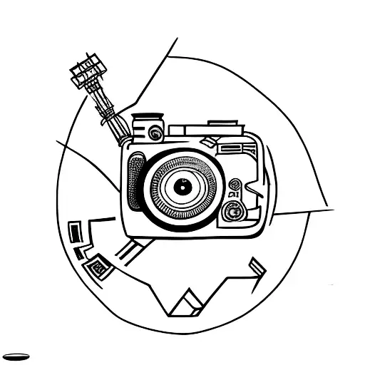 Tattoo inspired by the Soviet film Man with a movie camera by Dziga Vertov tattoo design idea