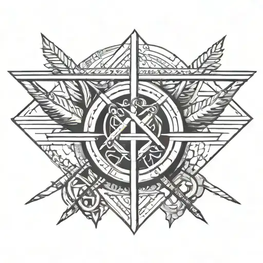 banded line tattoo on forearm with coordinates and Viking symbols incorporated.  tattoo design idea