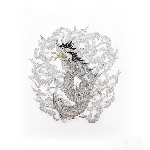 botanical tattoo design idea