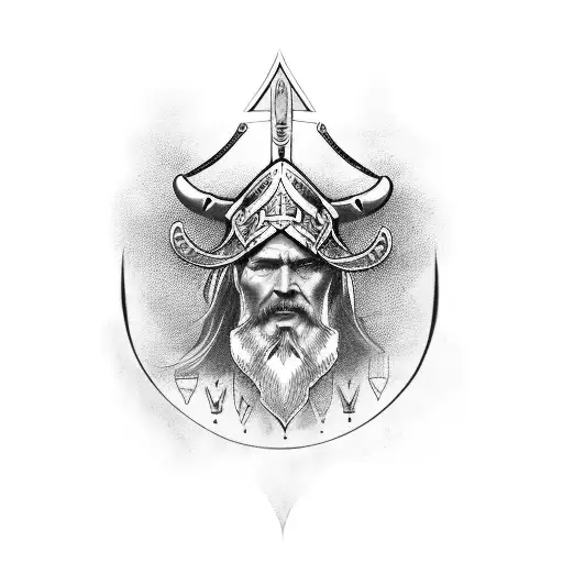 full arm sleeve Viking Norse tattoo design idea