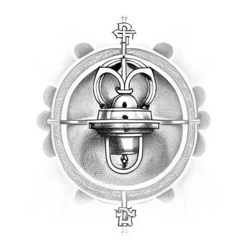 a church bell tattoo design idea