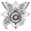 ave fenix clock tattoo design idea