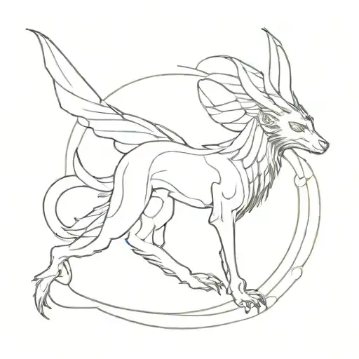 mythological creature tattoo design idea