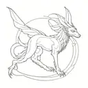mythological creature tattoo design idea