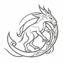 mythological creature tattoo design idea