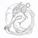 mythological creature tattoo design idea