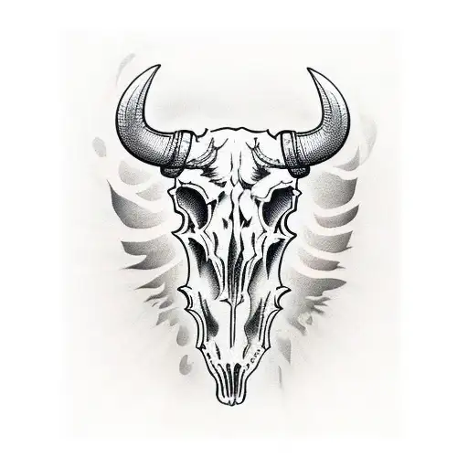Bull Skull tattoo design idea