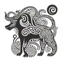 animals hidden within tattoo design idea