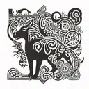 animals hidden within tattoo design idea