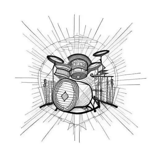drum tattoo design idea