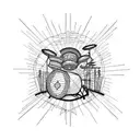 drum tattoo design idea