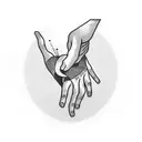 magic hand tattoo design idea