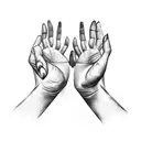 magic hand tattoo design idea