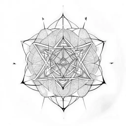 metatrons cube tattoo design idea