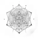 metatrons cube tattoo design idea