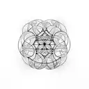 metatrons cube tattoo design idea