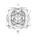 metatrons cube tattoo design idea