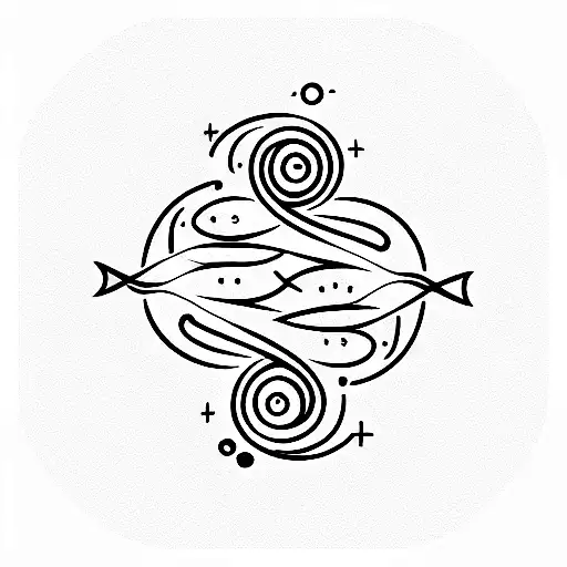 libra, pisces and taurus tattoo design idea