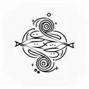 libra, pisces and taurus tattoo design idea