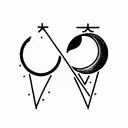 libra pisces and taurus tattoo design idea