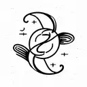 libra pisces and taurus tattoo design idea
