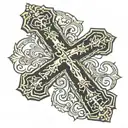 orthodox cross jesus tattoo design idea