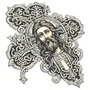 orthodox cross jesus tattoo design idea