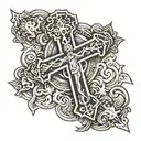 orthodox cross jesus tattoo design idea