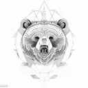 grizzly bear enneagram tattoo design idea