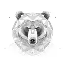 grizzly bear enneagram tattoo design idea